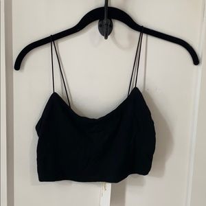 Black cropped tank NWT